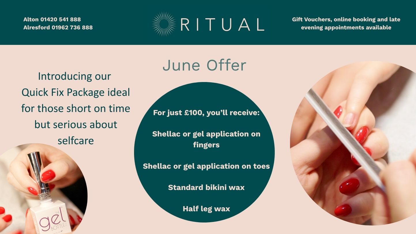 SPECIAL OFFERS AT RITUAL SKIN & BEAUTY CLINICS IN HAMPSHIRE