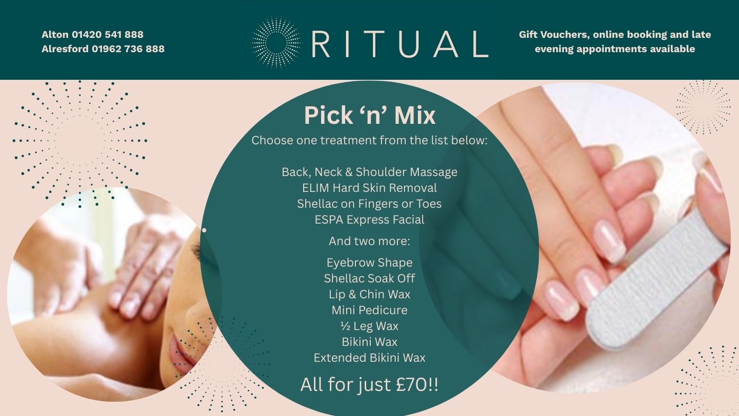 SPECIAL OFFERS AT RITUAL SKIN & BEAUTY CLINICS IN HAMPSHIRE