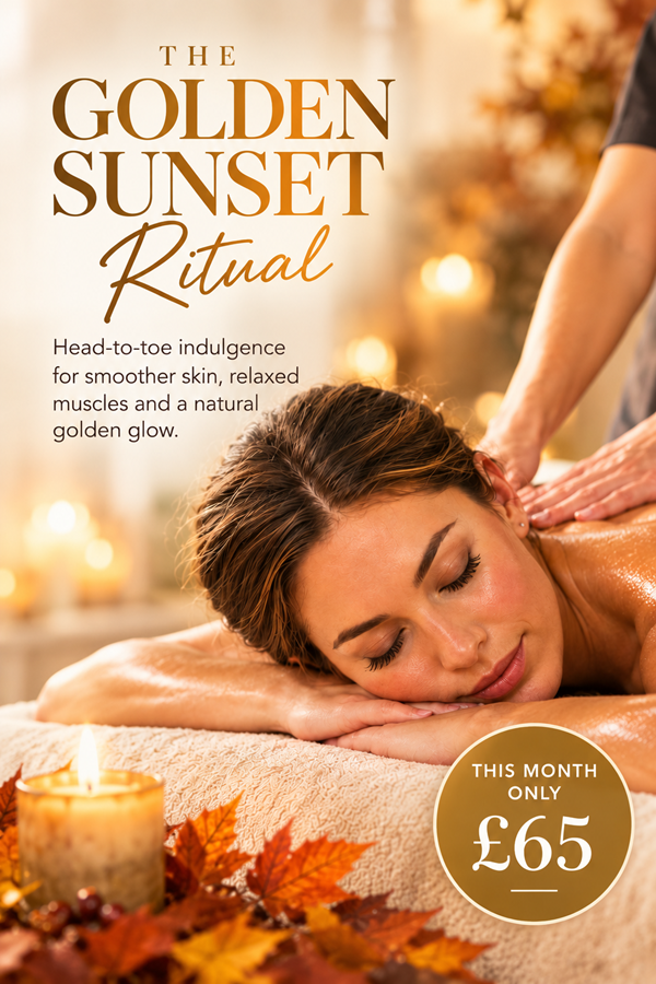 The Golden Sunset Spa Ritual October Offer at Alton and Alresford beauty spa The Golden Sunset Spa Ritual October Offer at Alton and Alresford beauty spa